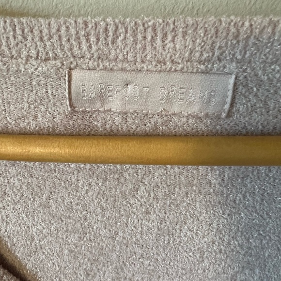 Barefoot Dreams Sweater Size Large Pink CozyChic Ultra Lite Crew Neck Pullover - Picture 7 of 8